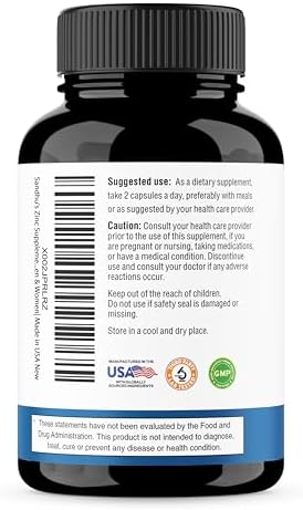Sandhu's dietary supplement bottle highlighting premium cGMP manufactured and third-party tested seals.