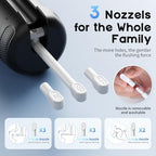 Yaej bidet set including eight replaceable nozzles and travel storage pouch.