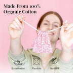 Organic cotton reusable pouch for period discs and kegel weights