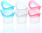Travel-friendly eye wash solution container and silicone cup set