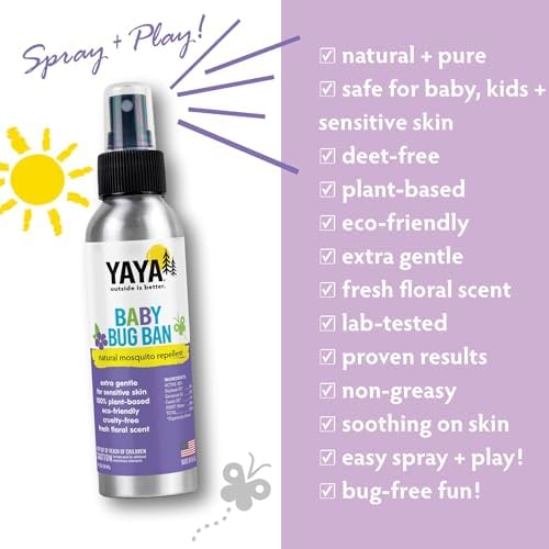 Premium aluminum spray bottle of DEET free insect repellent for infants and toddlers close up view