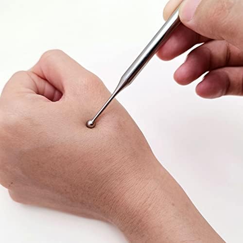 Acupuncture Pen, Dual Head Ear Body Point Probe Tip Acupressure Stainless Steel Facial Reflexology Massage Tool Ear and Body Point Probe Pen - Image 8