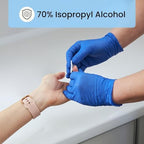 Oversized sterile alcohol pads showing the unique pin-dot cleaning texture