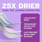 Poise postpartum pads with FreshSense odor control technology features