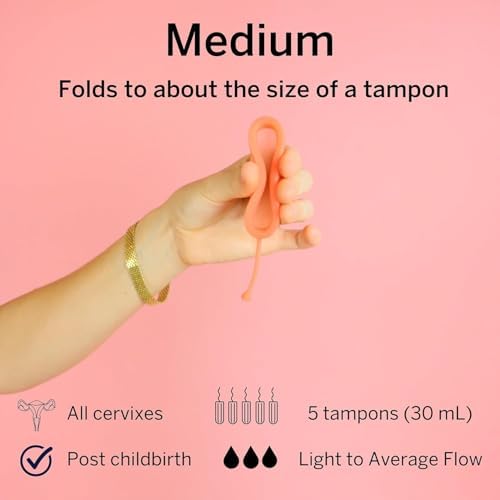 Side view of Pixie Menstrual Disc illustrating the unique oblong shape.