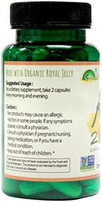 Premium freeze dried organic bee royal jelly capsules supplement for immune support and vitality
