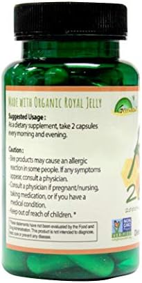 Premium freeze dried organic bee royal jelly capsules supplement for immune support and vitality