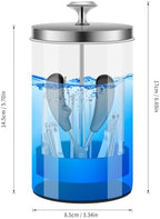 Transparent glass design of the barber sterilizer container