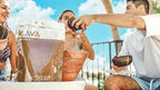 Premium noble kava root traditional medium grind powder texture detail