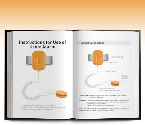 Compact bedwetting solution for elderly care and child potty training with vibration and sound alerts.