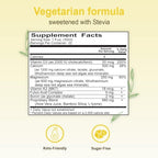 Side angle of the 32 fluid ounce liquid calcium magnesium bottle highlighting the USA product labeling.