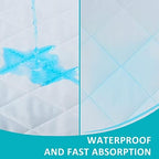 KANECH non slip white washable underpad for adults laying flat on bedroom furniture