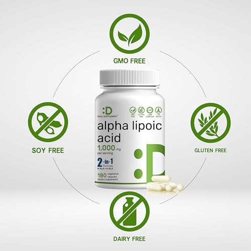 Deal Supplement Alpha Lipoic Acid capsules displayed alongside the packaging
