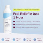 Kindra hormone free intimate moisturizer bottle with pump dispenser.
