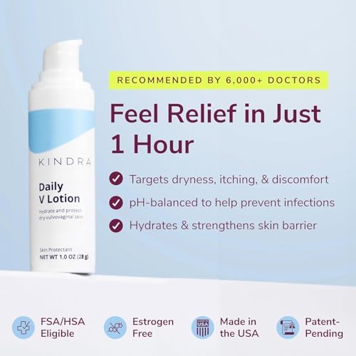 Kindra hormone free intimate moisturizer bottle with pump dispenser.
