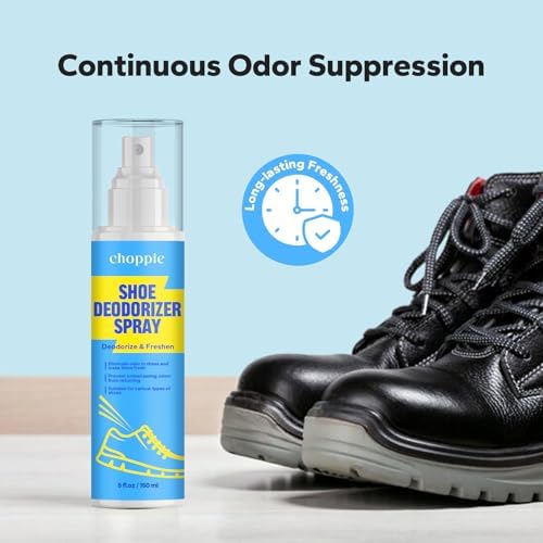 Choppie multi-purpose deodorizer spray used on a gym bag and sports equipment.