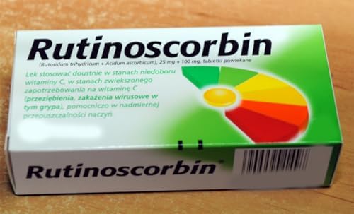 Full product presentation of imported Rutinoscorbin tablets for Indian daily health routines