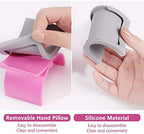 Ergonomic silicone hand pillow for professional nail art