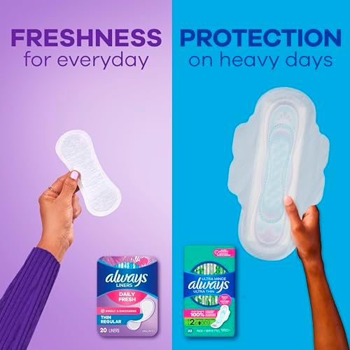 Always brand regular thin panty liners for women daily freshness and hygiene