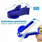 Close up of a durable plastic flow control clamp for diabetic care.
