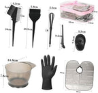 Durable black hair dye mixing bowl and brush set