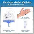 External Condom Catheters for Elderly Men Age 80, 20 Soft Latex, 5 Catheter Stabilization Device, 4000mL Overnight Catheter Bags x 1, 1000mL Urinary Leg Bags x 2, 2 Roll Tapes Set for Incontinence Men - Image 5