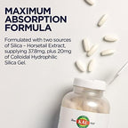 KAL Silica Plus lifestyle display emphasizing premium imported beauty wellness supplements