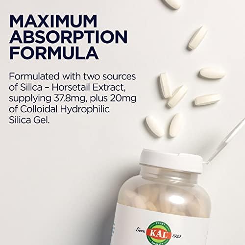 KAL Silica Plus lifestyle display emphasizing premium imported beauty wellness supplements