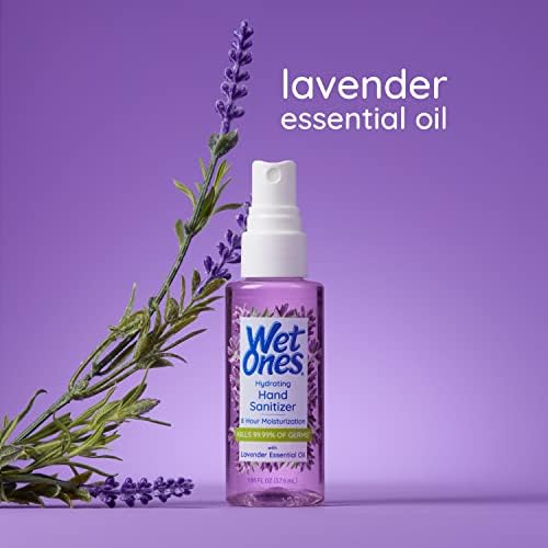 Wet Ones Hydrating Hand Sanitizer Spray Mist | Lavender-Scented Spray Hand Sanitizer Travel Size, 1.95oz (3 Pack) - Image 4