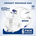 Carbou catheter bag with 48 inch long kink resistant drainage tube close up