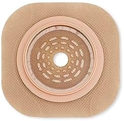Back view of the Hollister ostomy skin barrier highlighting the customizable cutting measurements