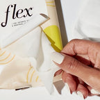 Dermatologist-tested FLEX intimate wipes for sensitive skin.