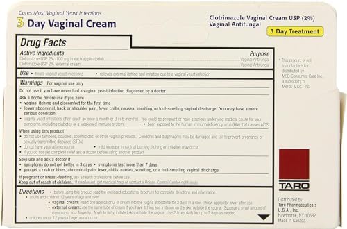 Authentic USA imported 2 percent clotrimazole vaginal yeast infection cream