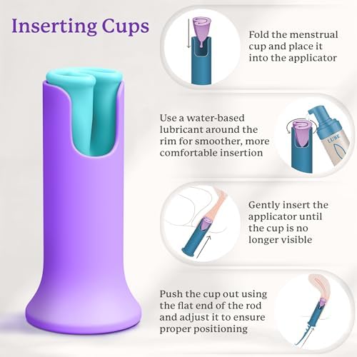 Ecoblossom reusable menstrual disc applicator tool for hygienic and mess-free use.