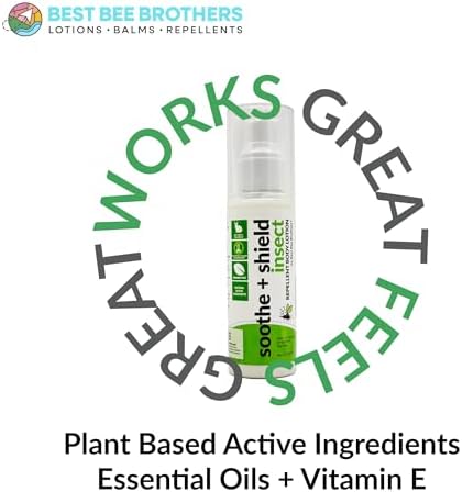 Plant-based DEET-free bug repellent lotion packaging showing active essential oil ingredients.