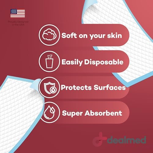 Dealmed underpads placed on furniture for surface protection