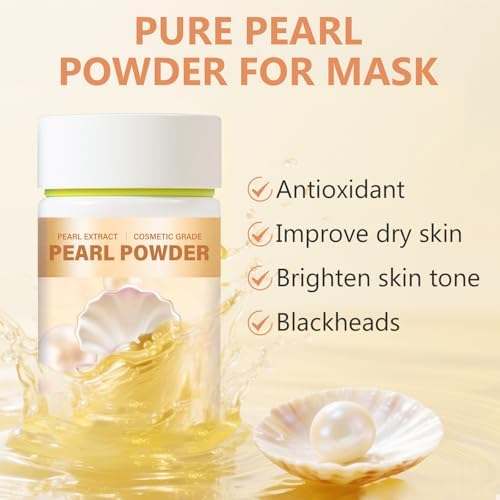 Applying pearl powder mixed with serum for radiant skin glow.