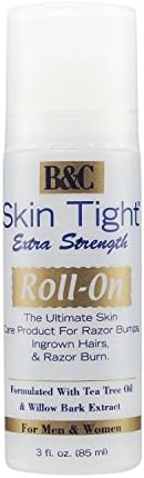 Roll on applicator detail of BC Skin Tight aftershave liquid for clear skin after hair removal