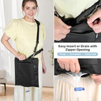 Hoomtree urine drainage bag holder showing privacy zipper