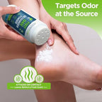 Anti chafing body powder for sweat relief and blister prevention.