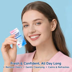 Hypoallergenic and pH balanced labels on WOUSEDO personal care packaging.