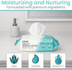 Vive disposable washcloths non flushable adult wipes opening lid view