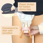 Internal pocket detailing of the premium colostomy wrap for men and women.