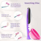 Medical grade silicone applicator compatible with most menstrual cup brands.