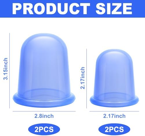 WERJOURU vacuum suction massage cups in different sizes for cellulite reduction.