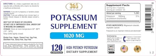 Health Lfe Potassium Bicarbonate bottle showcasing vegetarian capsule disclosure