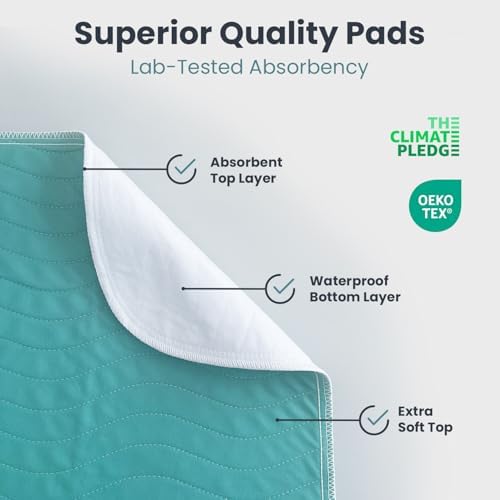 Pelegon incontinence bed pad showing waterproof backing texture