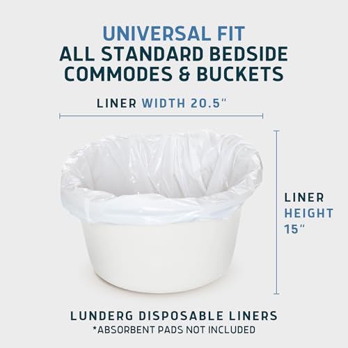 Disposable commode bags value pack for home healthcare and senior care
