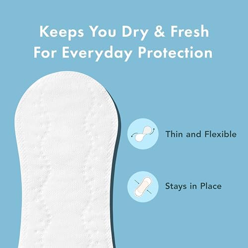Micro thin flexible panty liner showing breathable organic cotton texture.