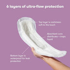 Frida Mom Catch-All Pads packaging showing maximum absorbency features.